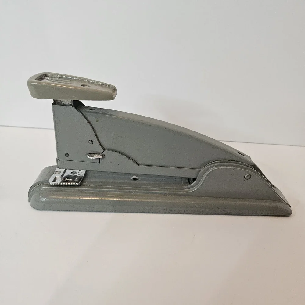 Vintage Retro Industrial MCM Swingline Speed Stapler  No. 4 Gray USA Works